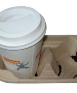 Khay giấy đựng cafe 2 ly