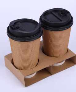 Khay giấy lót đựng cốc ly 2 ly Trà Sữa Coffee